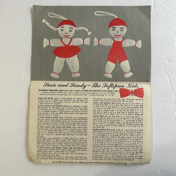 Vintage Knit/Crochet Plush and Doll Patterns Lot of 4 HTF RARE - Picture 4 of 10